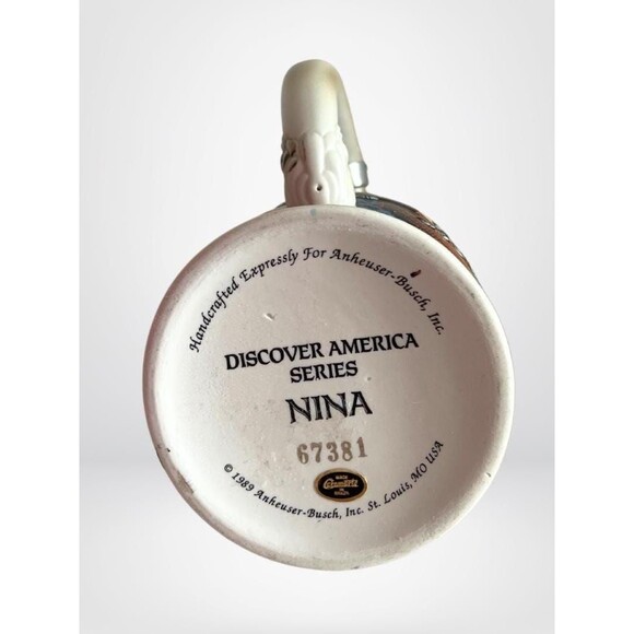 1989 Anheuser-Busch Budweiser Ceramic Collectible Pewter Lidded Stein - New - Picture 7 of 7